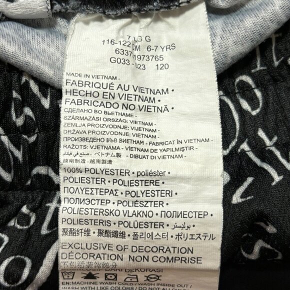 NIKE Just Do it Elastic Waist Shorts Black White Orange BOYS 6 - Picture 5 of 7